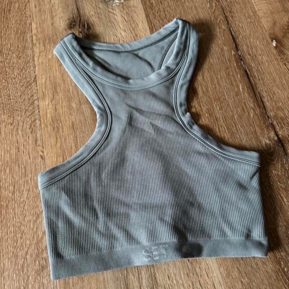 SET‎ Active Blue Ribbed Tank Top Size S